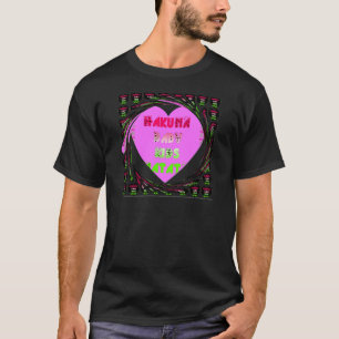 Baby Roze  Hartjes Hakuna Matata Baby Kids Design. T-shirt