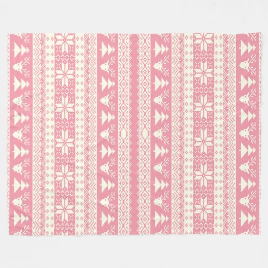 Baby roze kerstkeuker fleece deken (Voorkant (Horizontaal))