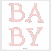 Baby Roze kinderkamer op maat gesneden vinyl Stick Sticker (Vel)
