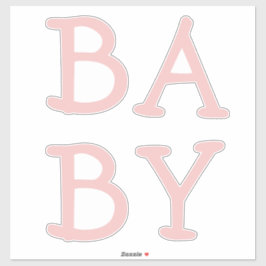 Baby Roze kinderkamer op maat gesneden vinyl Stick Sticker