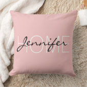 Baby roze kleur huis monogram kussen (Deken)