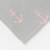 Baby roze kleuren op speciaal gepersonaliseerd ash fleece deken (Hoek)