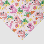 Baby roze lamingos tissuepapier (Detail)