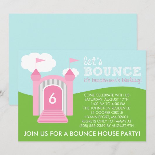 Baby Roze Laten we het Parlement van Birthday in d Kaart (Voorkant / Achterkant)