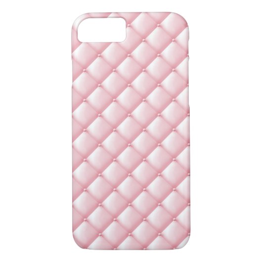 Baby Roze Lederen Buttonnen Case-Mate iPhone Case (Achterkant)