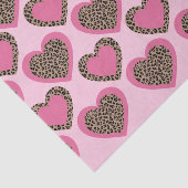 Baby Roze Leopard Hearts Party Tissuepapier (Detail)