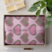 Baby Roze Leopard Hearts Party Tissuepapier (Geschenk)