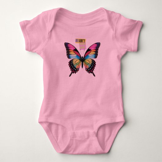 Baby Roze lichaam neefje cadeau Romper (Voorkant)