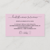 Baby roze licht Tooth whitterende tandkunst Visitekaartje (Achterkant)