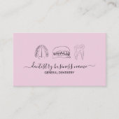Baby roze licht Tooth whitterende tandkunst Visitekaartje (Voorkant)