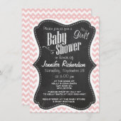 Baby roze, lichtroze Chevron Stripes; alk Kaart (Voorkant / Achterkant)