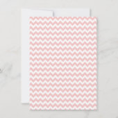 Baby roze, lichtroze Chevron Stripes; alk Kaart (Achterkant)