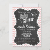 Baby roze, lichtroze Chevron Stripes; alk Kaart (Voorkant)