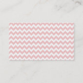 Baby roze, lichtroze Chevron Stripes; alk Visitekaartje (Achterkant)