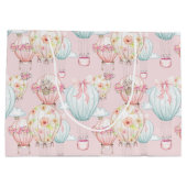 Baby roze luchtballonnen groot cadeauzakje (Achterkant)