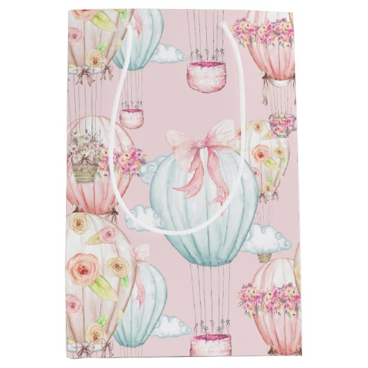 Baby roze luchtballonnen grote cadeautas (Voorkant)
