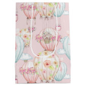 Baby roze luchtballonnen grote cadeautas (Achterkant)