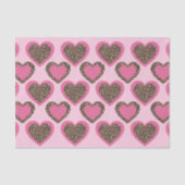 Baby Roze Luipaard Hartjes Feest Tissuepapier (Voorkant)