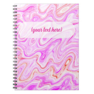 Baby Roze Marmer Textuur Abstracte Vloeibare Verf Notitieboek