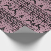 Baby Roze Meisje Reindeer Trui Op zoek naar Kerstm Cadeaupapier (Hoek)