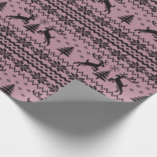 Baby Roze Meisje Reindeer Trui Op zoek naar Kerstm Cadeaupapier (Hoek)