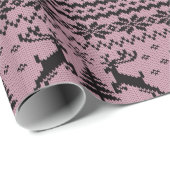 Baby Roze Meisje Reindeer Trui Op zoek naar Kerstm Cadeaupapier (Rol Hoek)