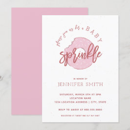 Baby roze meisjesprinkle Shower Uitnodiging