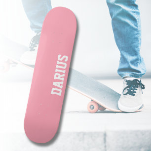 Baby Roze Moderne Naam Klassiek Trendy Persoonlijk Skateboard