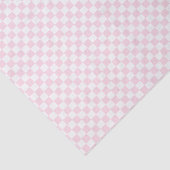 Baby Roze, moderne vierkant cheque, flesje Tissuepapier (Detail)