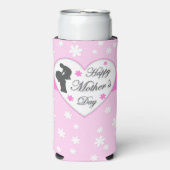 Baby roze, moederdag seltzer blikjeskoeler (Seltzer Voorkant)