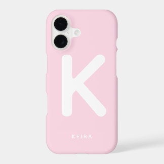 Baby Roze Monogram Mobiele Hoes