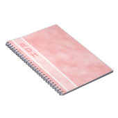 Baby roze monogram notebook notitieboek (Rechterzijde)