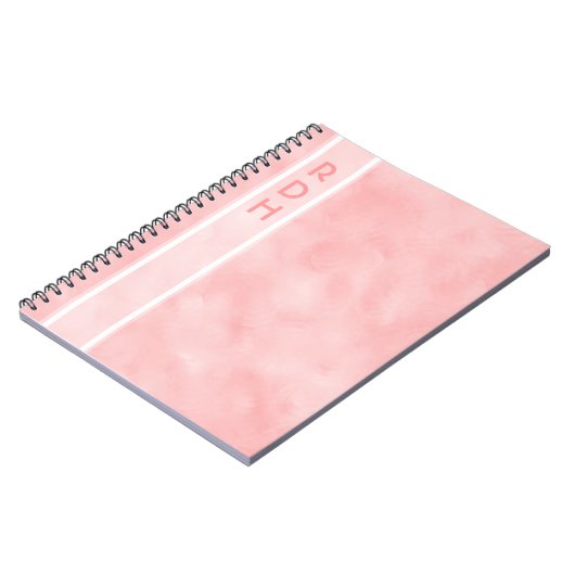 Baby roze monogram notebook notitieboek (Linkerzijde)