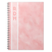 Baby roze monogram notebook notitieboek (Voorkant)