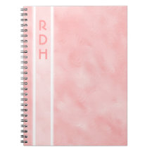 Baby roze monogram notebook