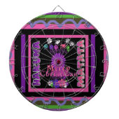 Baby roze mooie kerst met kerst in Hakuna Matata Dartbord (Voorkant)