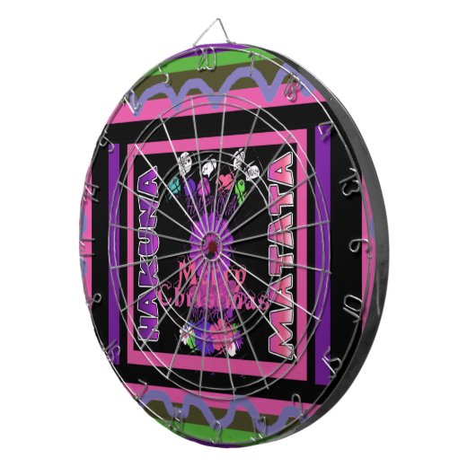 Baby roze mooie kerst met kerst in Hakuna Matata Dartbord (Voorkant Rechts)