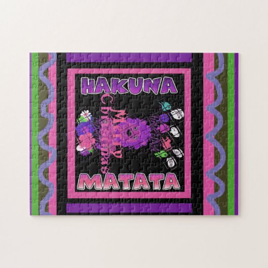 Baby roze mooie kerst met kerst in Hakuna Matata Legpuzzel (Horizontaal)
