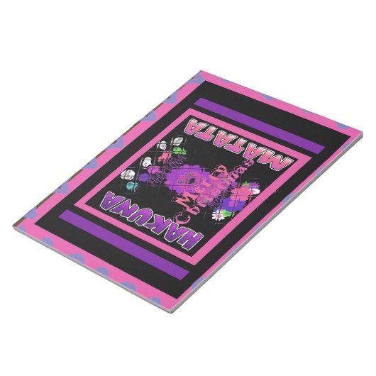 Baby roze mooie kerst met kerst in Hakuna Matata Notitieblok (Schuin)