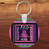 Baby roze mooie kerst met kerst in Hakuna Matata Sleutelhanger (Voorkant)