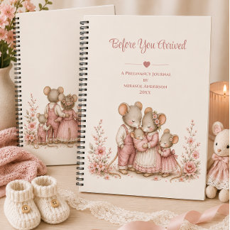 Baby Roze Muis Familie Zwangerschapsdagboek | Notitieboek