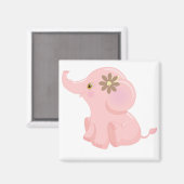 Baby Roze olifant Magneet (Voorkant / Achterkant)