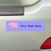 Baby Roze olifant Walking Bumpersticker (Op auto)
