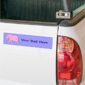 Baby Roze olifant Walking Bumpersticker (Op Truck)