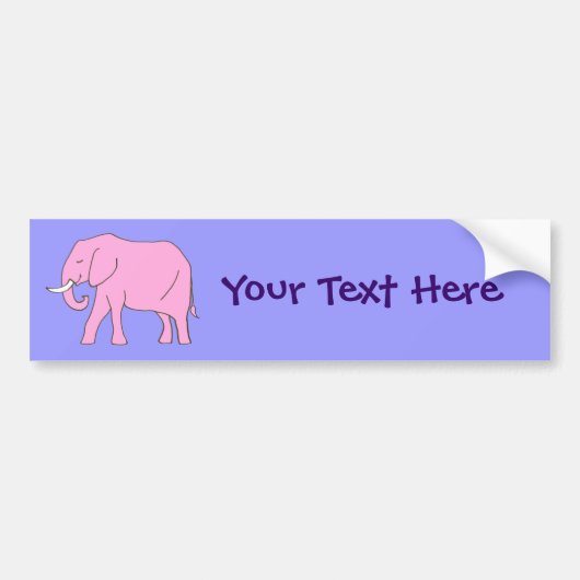 Baby Roze olifant Walking Bumpersticker (Voorkant)
