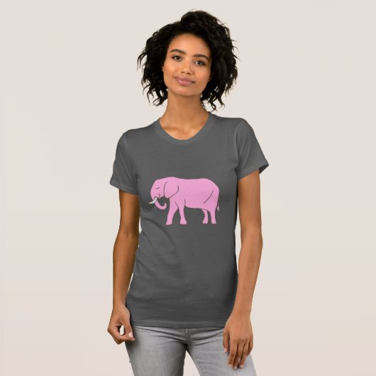 Baby Roze olifant Walking T-shirt (Voorkant volledig)