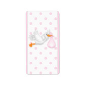 Baby Roze Ooievaar Hersheys Miniatuur Snoep bar wr Etiket (Voorkant)