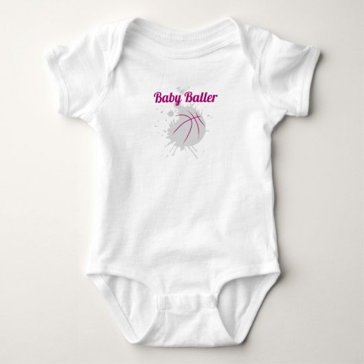 Baby roze overhemd romper (Voorkant)
