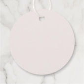 Baby Roze Pampas Grass Giraffe Baby shower Bedankjes Labels (Achterkant)