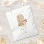 Baby Roze Pampas Grass Giraffe Baby shower Bedankzakje (Geknipt)